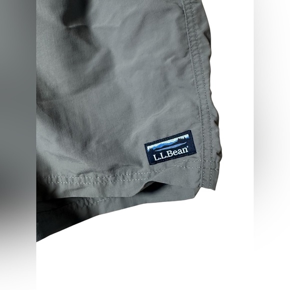 L.L. Bean Men’s Swim Trunks Board Shorts Gray Supplex Nylon Size L - Picture 4 of 7